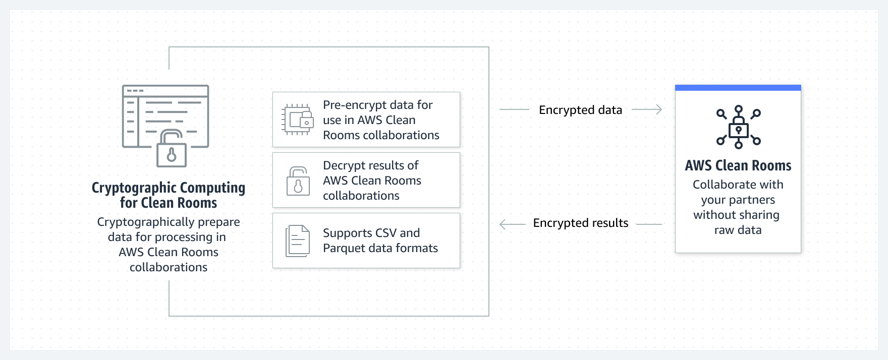 Cryptographic Computing for Clean Rooms